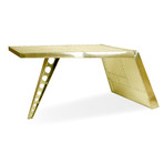 Airfoil Desk // Brass