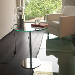 Lift // Glass Top + High Gloss Chrome Base