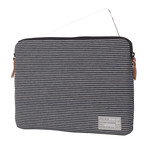 Fleet MacBook Air Sleeve // Black, Grey Stripe (11")