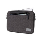 Drake MacBook Pro Sleeve w/ Pocket // Black, Grey Herringbone (13")