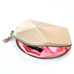 Pyramide Cosmetic Bag // Metallic Nude