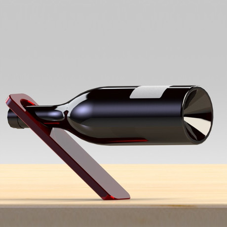 Oblique Wine Bottle Holder // Red