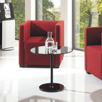 Lift // Black Glass Top + Black Lacquer Base