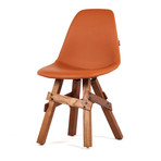 Icon POP Walnut Chair // Cognac Italian Leather