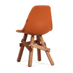 Icon POP Walnut Chair // Cognac Italian Leather