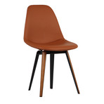 Slice Chair w/ Black Metal Frame // Cognac Italian Leather