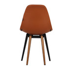 Slice Chair w/ Black Metal Frame // Cognac Italian Leather