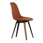 Slice Chair w/ Black Metal Frame // Cognac Italian Leather