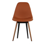 Slice Chair w/ Black Metal Frame // Cognac Italian Leather