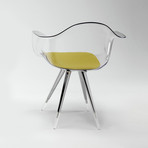 Angel Base Chair // Transparant Arm Shell (Clear Chair (No Pad))