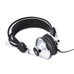 Angle + Curve Classic Headphone with Mic // Chrome