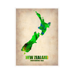 New Zealand Watercolor Poster