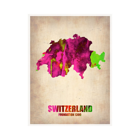 Switzerland Watercolor Poster