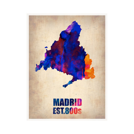 Madrid Watercolor Map
