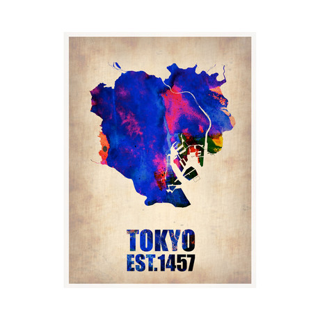Tokyo Watercolor Map