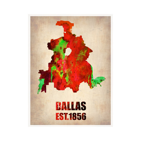 Dallas Watercolor Map