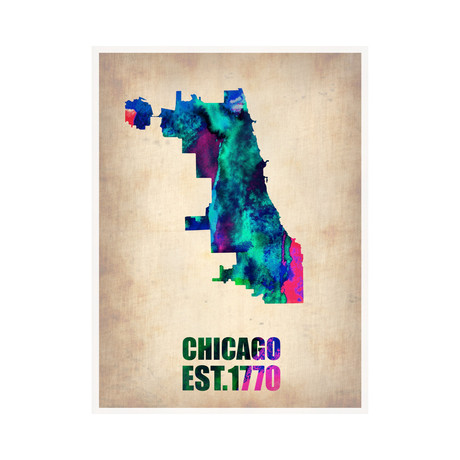 Chicago Watercolor Map