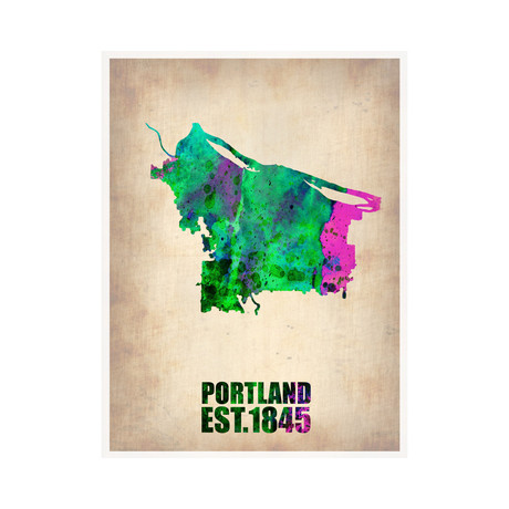Portland Watercolor Map