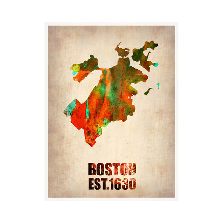 Boston Watercolor Map