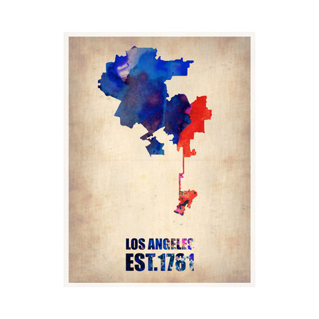 Los Angeles Watercolor Map 1