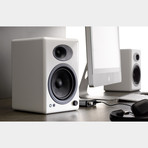 Audioengine 5+ Premium Desktop Speaker System // Gloss White