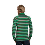 Men's Polonium Long Sleeve // Vine Stripe (S)