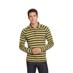 Men's Polonium Long Sleeve // Burnish Stripe (S)