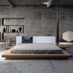 Worth Bed // White on Walnut (California King)