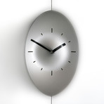 SLICE Corner Clock (Silver)