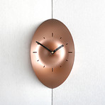 SLICE Corner Clock (Metallic Bronze)