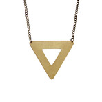 Triangle Outline Necklace (32.0)