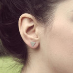 Triangle + Circle Studs Set // Silver (24.0)