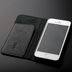 Thin Leather Wallet Case for iPhone 5 // Black