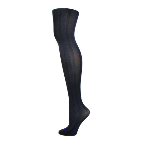 Pinstripe Luster Tights // Black (Size S/M 4'10"-5'4" / 90-120 lbs.)