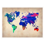 World Watercolor Poster