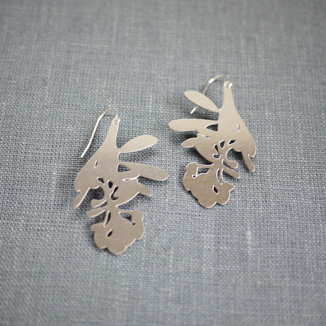 Chrysanthemum Earrings (Steel)