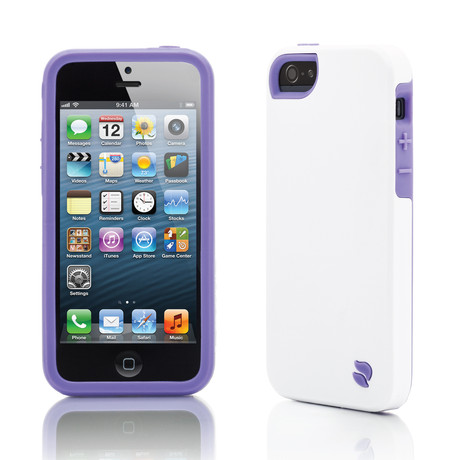 Eco-Friendly Interchangeable iPhone 5 Case // White + Purple