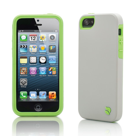 Eco-Friendly Interchangeable iPhone 5 Case // Gray + Green