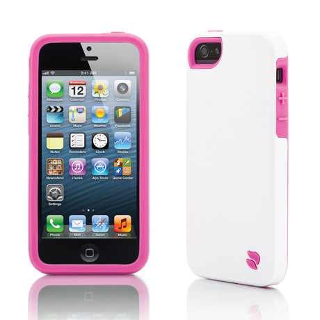 Eco-Friendly Interchangeable iPhone 5 Case // White + Pink