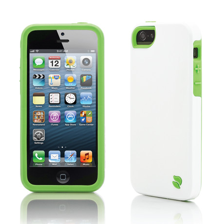 Eco-Friendly Interchangeable iPhone 5 Case // White + Green