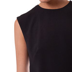 Asymmetrical Peplum Top // Black (S)