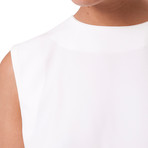 Asymmetrical Peplum Top // White (S)