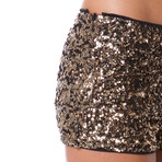 Sequin Shorts // Gold (28)