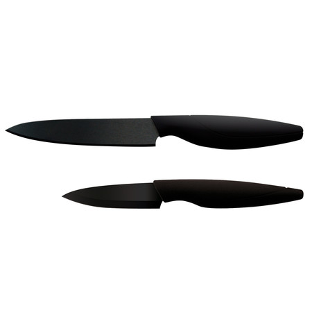 Black Ceramic Blade Knives // Kitchen Knife + Paring Knife