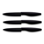 Black Ceramic Blade Steak Knives // Set of 3