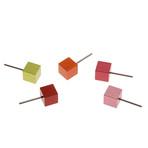 Cube Earstuds (16 Color Options) (Green)