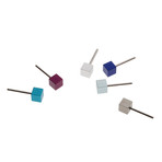 Small Cube Earstuds (16 Color Options) (Green)