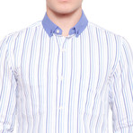 Oxford Stripe Shirt // Blue & White (S)