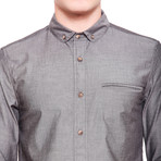 Club Collar Shirt // Charcoal (S)