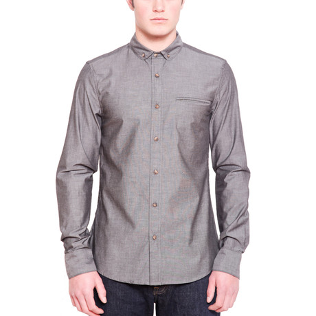 Club Collar Shirt // Charcoal (S)